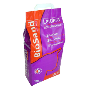 Lettiera Agglomerante per Gatti da 5 kg con Motivo a Palline, Realizzata con Gel di Silice, Cristalli di Zeolite, Tofu e Carbone Attivo - Biodegradabile - Product Image 1