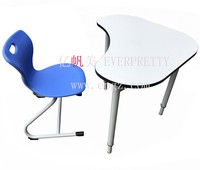 Mobilier scolaire Design ergonomique Utilisation en salle de classe Bureau et chaise pour étudiants en forme de T à vendre