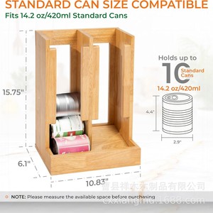 Estante de Almacenamiento de Latas de Madera 28x19x8cm Multifuncional Tipo Vertical para Organización de Cocina y Despensa - Product Image 5