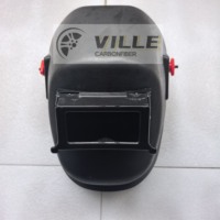 Casque de soudage en plastique sur mesure, masque de soudage pour pipelines en fibre de carbone, écran de tête de soudage en fibre de carbone haute résistance