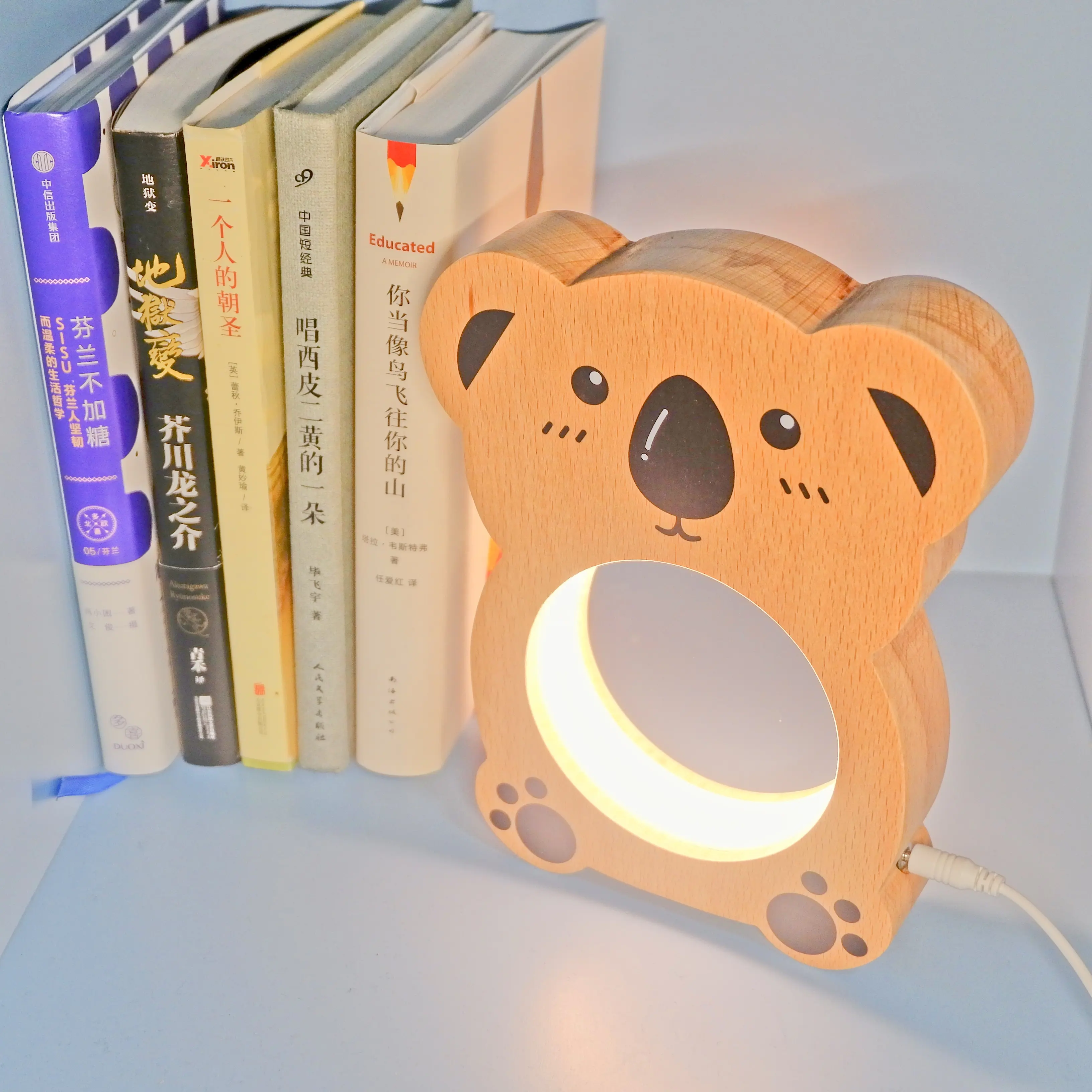 Yenilik Koala tasarım yaratıcı ahşap gece lambası katı ahşap başucu hayvan lambası çocuklar için