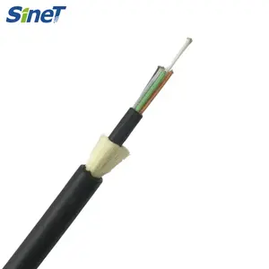 Span 200M kabel Fiber udara ADSS semua dielektrik 12 24 48 96 Core SM kabel serat udara kabel optik ADSS