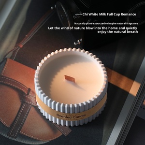 <span class=keywords><strong>Bougie</strong></span> votive en cire de soja artisanale en céramique, anti-moustiques, aromathérapie, durée de combustion de 60 heures - Cadeau de Noël, d'anniversaire, <span class=keywords><strong>pour</strong></span> la maison - Product Image 3