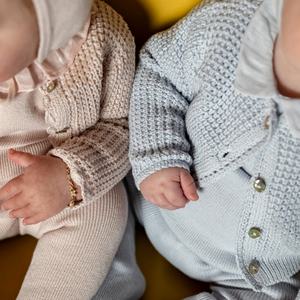 Baby Girl Waffle Knit High Quality Footie Ruffle Collar Newborn Girl Boy Spring Clothing for <strong>Toddler</strong> With Cardigan and Hat - Product Image 3