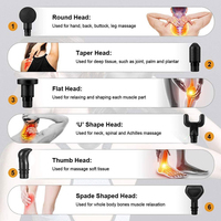 Pistolet de massage à écran tactile LED rechargeable à 30 vitesses Vibration rapide du corps pour la thérapie musculaire par percussion des tissus manuels
