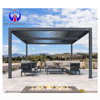 Pergola Commerciale en Aluminium avec Lames Orientables Style Moderne Conception Étanche pour Villas et Décorations de Jardins Communautaires