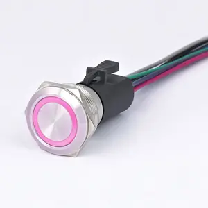 12mm 16mm 22mm RGB multi color LED illumination metal push button switch UL RoHS certificate