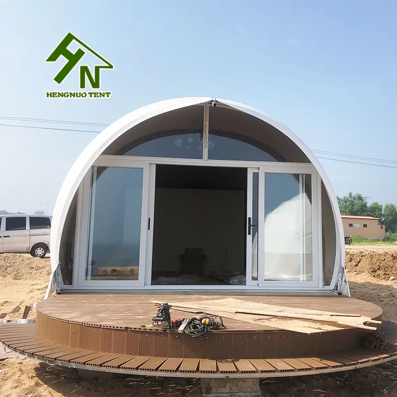 Export Europe pvc membrane shell beach tent family living cottage glamping villa for camp