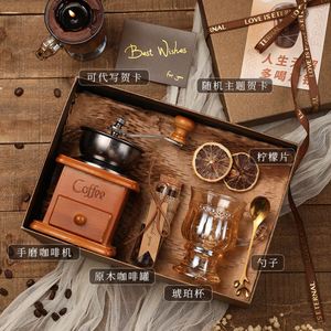 Lunaire Premium Coffee <b>Gift</b> Set Manual Coffee Grinder Luxury Woven <b>Basket</b> Personalized Coffee Lover <b>Gift</b> Set New Year Birthday - Product Image 2