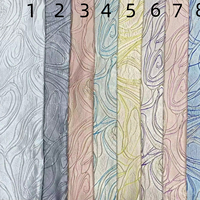 Nouveau design tendance 2025 – Tissu jacquard floral brodé 3D personnalisable en polyester avec dentelle pour vêtements et robes