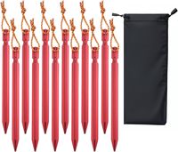 Piquets de tente en aluminium NBT 7 pouces, ultralégers, avec corde réfléchissante, pour le camping, la randonnée et le trekking
