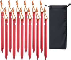 Piquets de tente en aluminium NBT 7 pouces, ultralégers, avec <span class=keywords><strong>corde</strong></span> réfléchissante, pour le camping, la randonnée et le trekking - Product Image 2