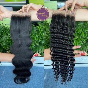 Lavishbeauty 13x6 Pelucas de cabello humano con frente de encaje Transparente HD Cierre frontal de encaje Peluca de cabello de bebé - Product Image 4