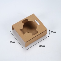 Supports de tasses à café jetables personnalisés en carton ondulé kraft pour boissons, thé au lait et thé boba