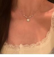 Elegante Collar de Princesa de Lujo Ligero, Colgante Minimalista Brillante con Piedra de Zirconia, Joyería Romántica Suave de Primera Calidad para Mujer