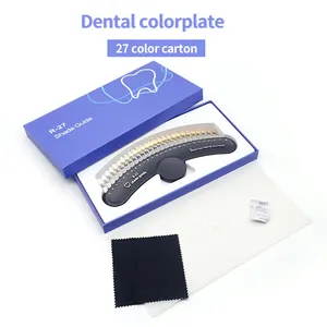 新しい27色の歯のホワイトニングチャート紙セットボックスのシンプルなバージョン