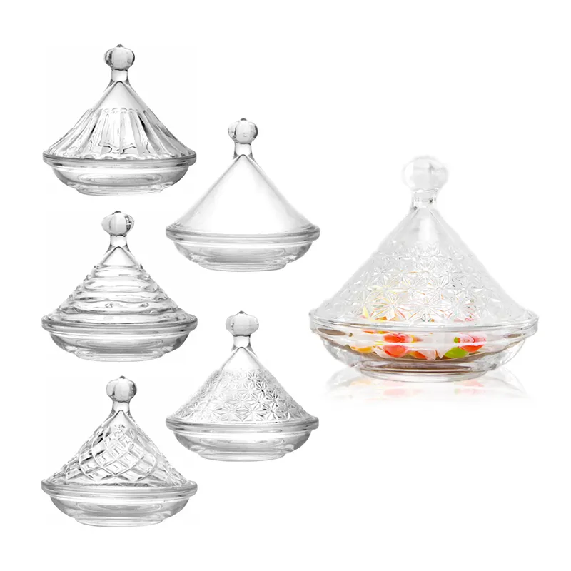 Transparante Huishoudelijke Decoratieve Europese Creatieve Glazen Trechtervormige Snoeppot Kaarsenpot