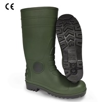 Bottes en PVC aux couleurs personnalisables avec protection et embout en acier, bottes de sécurité S4, vente directe d'usine, bottes en caoutchouc