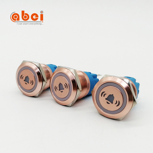 Giá cả hợp lý <span class=keywords><strong>LED</strong></span> momentary khách sạn chuông cửa kim loại màu đỏ không thấm nước đẩy nút Thiết bị chuyển mạch 19 Mét chiếu sáng <span class=keywords><strong>LED</strong></span> nút chuyển đổi - Product Image 2