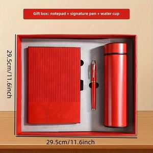 Customizable Luxury <b>Book</b> Gift Set Leather Notebook PenThermos for Corporate <b>Education</b> Travel Promotional Business Gifts - Product Image 4