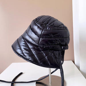 Chapeau de pêcheur d'hiver en coton à pinces pour femmes, <span class=keywords><strong>dos</strong></span> ouvert, mode froide. - Product Image 2