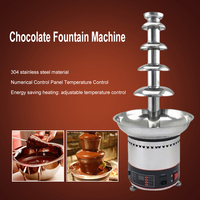 Nouvelle Fontaine à Chocolat Électrique Automatique Portable à 5 Niveaux, Facile à Utiliser, Norme Allemande Deutstandard, Machine à Chocolat Fondant en Cascade 304