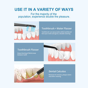 Hilo <span class=keywords><strong>Dental</strong></span> de agua portátil 2 en 1, <span class=keywords><strong>irrigador</strong></span> Oral inalámbrico para limpieza de dientes y hilo <span class=keywords><strong>dental</strong></span>, tanques reemplazables - Product Image 2