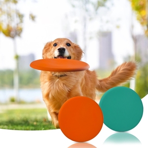 Disque volant en silicone personnalisé pour chien, 20 cm, pour le golf, jeu professionnel en extérieur, sport, disque volant qui brille dans le noir - Product Image 1