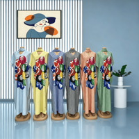 Robe Kaftan Boubou Africaine Maxi Élégante de Luxe Anti-Imprimé Ankara Grande Taille pour Femme Streetwear