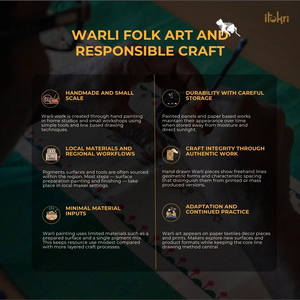 Set de 3 Diarios de Papel Hechos a Mano con Arte Warli, Ecológicos (24 Páginas Cada Uno) - Product Image 6