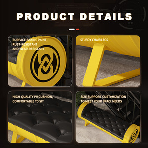 مقعد حديدي فاخر على الطراز الصناعي العتيق لمقهى ومطعم وغرفة طعام وغرفة معيشة أريكة لمول وفندق وحديقة وصالة ألعاب رياضية - Product Image 4