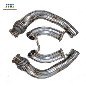 JTLD高品质其他发动机零件304SS宝马M5 F90 X6M F96 2021 M8 F92 4.4T带阀运动落水管排气系统 - Product Image 3