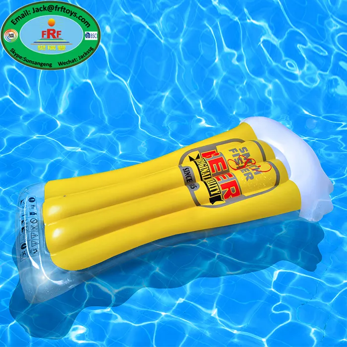 Summer Party Pool Float gonfiabile birra in vetro piscina galleggiante materasso ad aria Lilo Raft