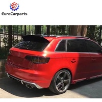 A3 2012-16y Mise à niveau vers les kits de carrosserie RS3 diffuseur arrière de calandre de pare-chocs avant avec embouts d'échappement accessoires de voiture pièces automobiles