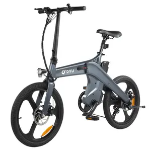 Almacén EN LA UE y Reino Unido 2023 Dyu, nuevo diseño, bicicleta eléctrica plegable de aleación de magnesio T1, bicicleta eléctrica de ciudad para desplazamientos de estilo de vida
