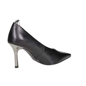 Escarpins pour femme Tamaris 1-22464-45 en cuir noir à bout pointu et talon haut - Product Image 5