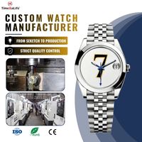 Fabrication OEM, montre à quartz pour homme de luxe, résistante à l'eau 5ATM, de haute qualité, 39 mm, simple, en acier inoxydable, avec aiguilles