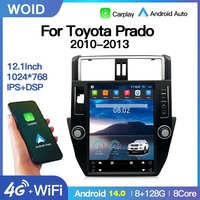 Radio Multimedia para Auto con Android 14 de 12.1'' para Toyota Land Cruiser Prado 150 2010-2013, Reproductor de Video, Navegación GPS, Estéreo, Carplay