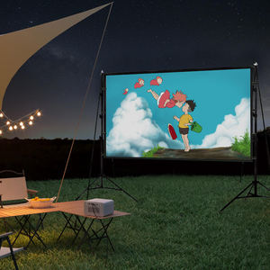 Pantalla de proyección de cine en casa portátil sin arrugas de peso ligero de 120 pulgadas trípode Simple de 2m para Noche de película de patio trasero - Product Image 4
