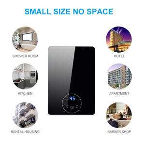 Pemanas Air Listrik Tanpa Tangki 6000W untuk Kamar Mandi, Pemanas Air Instan Terpasang di Dinding dengan LED Temperatur, US/EU untuk Garasi Mobil 220V Tenaga Surya - Product Image 4