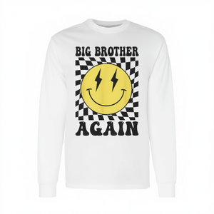 Camiseta de Manga Larga con Estampado de Cara Sonriente de Big Brother Again, Ropa Promocional - Product Image 2