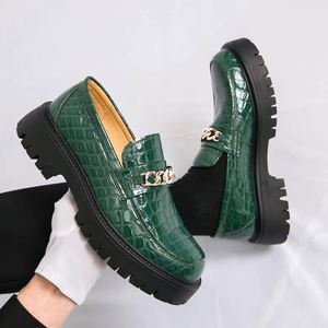 Zapatos de Cuero Formales de Negocios para Hombre, Estilo 2025, Talla Grande, Suela Gruesa, Aumentan la Estatura, Sin Cordones - Product Image 2