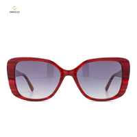 Omelle Fashion Lunettes de soleil rétro de haute qualité Marque Designer Logo personnalisé Lunettes de soleil en acétate Transparent Protection UV400 Confortable