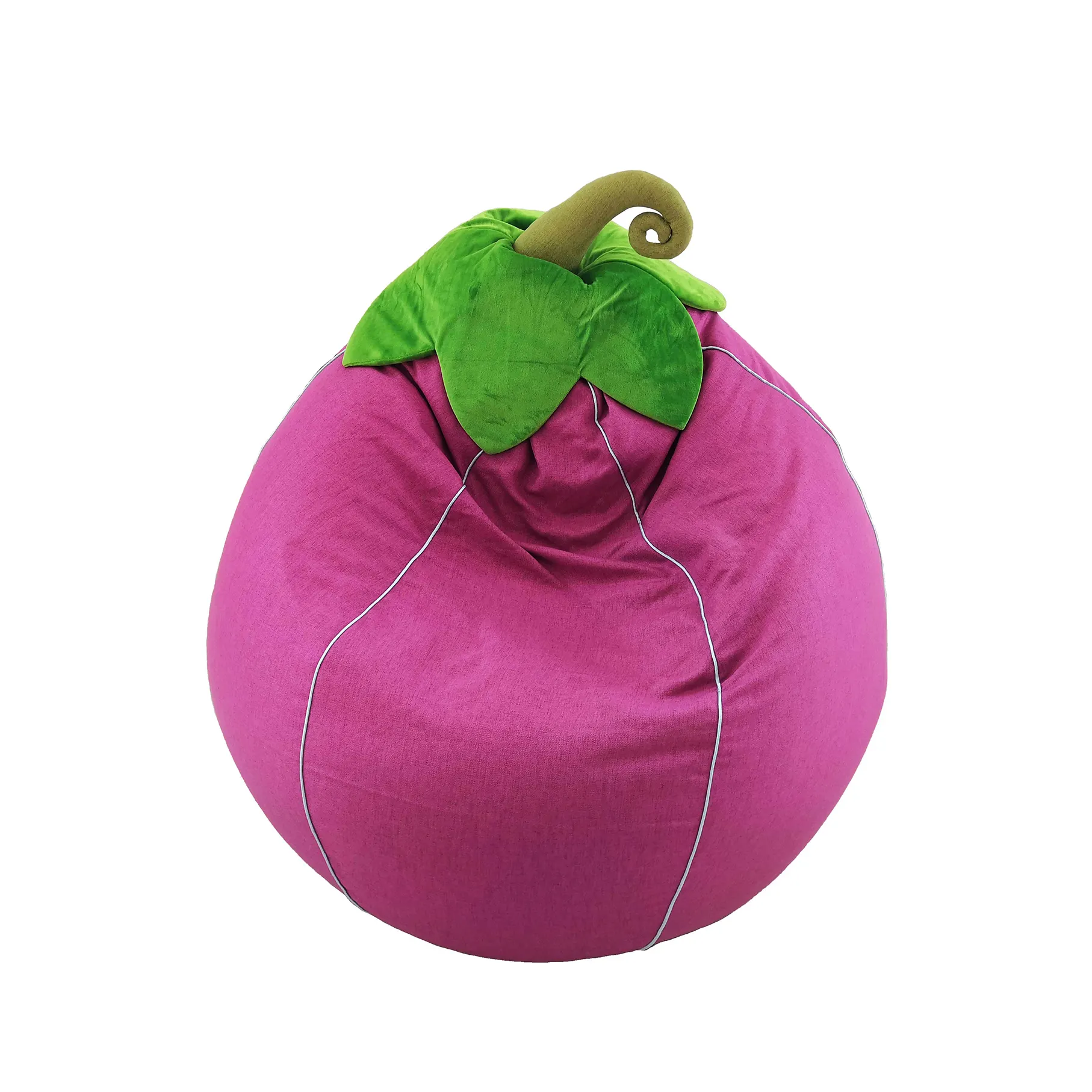 Small Household Bean Bags Eggplant Style Single Sofa Beanbag Cozy Living Room Beanbag Chair