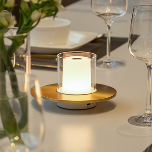 Interior Designer artistico senso del metallo Candela a disco in ottone oscurante <span class=keywords><strong>LED</strong></span> <span class=keywords><strong>lampada</strong></span> da tavolo <span class=keywords><strong>Poldina</strong></span> Candela - Product Image 5