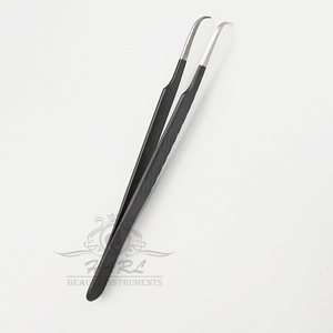 Pince à épiler pour extension de cils Pure Grip Volume avec logo personnalisé Pince à épiler cosmétique en acier inoxydable à forte courbure Outils de beauté pour cils - Product Image 3