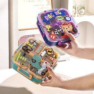 2026 Luxury <b>Lunch</b> <b>Box</b> Set Wholesale Custom Logo Multi Layer Stackable Bento <b>Box</b> for Kids School Food Storage Container Handle - Product Image 5