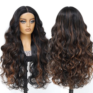 Peluca de Cabello Sintético con Frente de Encaje HD, Fibra Natural Resistente al Calor Futura de Alta Calidad, Estilo Body Wave, TOP GIRL 13X6 - Product Image 1