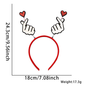 Fascia per Capelli Personalizzata con Orecchie di <span class=keywords><strong>Topolino</strong></span>, Cerchietto a Forma di Cuore per Parco Divertimenti, Outfit Quotidiani e Feste per Bambini - Product Image 4