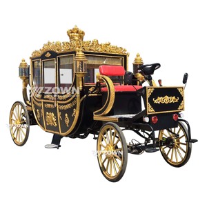 รถม้าไฟฟ้ารุ่นใหม่ปี 2026 ZOWN Royal Horse Carriage 4 ที่นั่ง รถแต่งงานสุดหรู แบตเตอรี่ 60V 80A ล้อแบบแข็ง สำหรับใช้ในสวนสาธารณะและสถานที่ท่องเที่ยว - Product Image 5